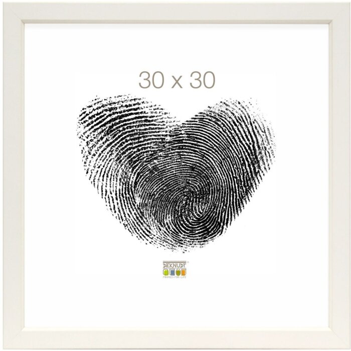 Deknudt dřevěný rámek S45DK bílý 20x20 cm pro stání i zavěšení