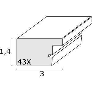 Rámeček na obraz béžové dřevo 15,0 x15,0 cm S43XF