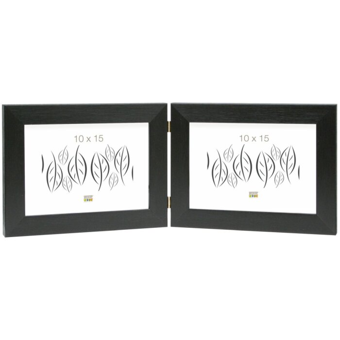 Dvojitý rám S41VH2H2H černý plast 10,0 x15,0 cm