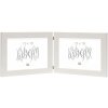 Dvojitý rámeček S41VF1H bílý 2 fotografie 15x20 cm na šířku