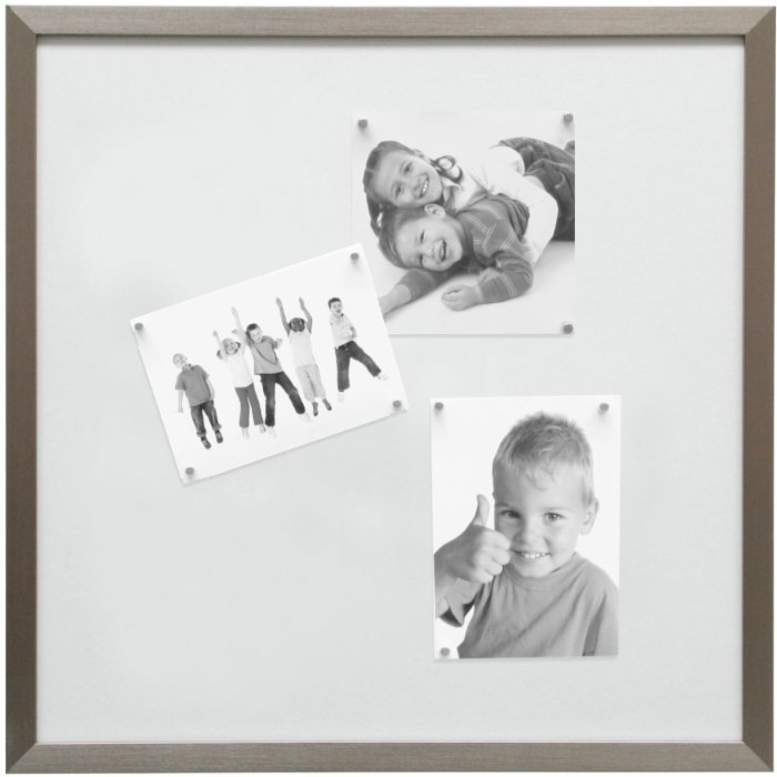 Magnetická tabule stříbrná S41VD1M Plast 50,0 x50,0 cm