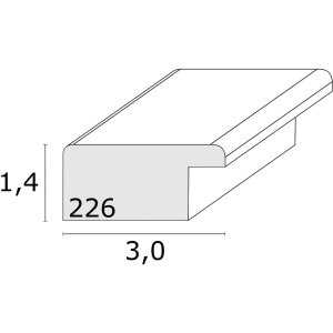 Rám na obraz S226K2 černé dřevo 60,0 x80,0 cm