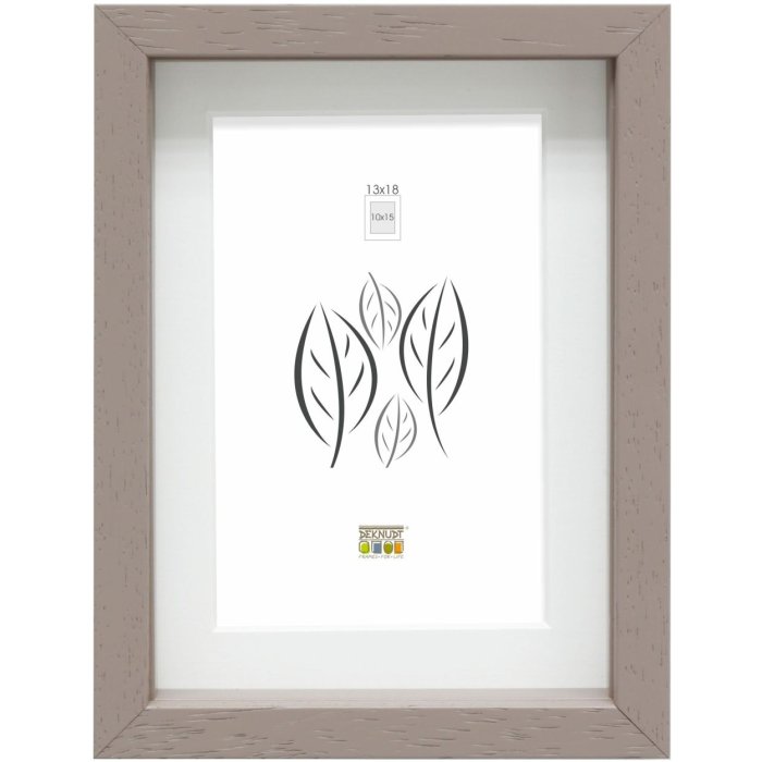 Rámeček na obraz s paspartou ze šedého dřeva 40,0 x50,0 cm;30,0 x40,0 cm S223K
