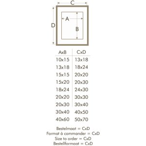 Rámeček na obraz s paspartou ze šedého dřeva 40,0 x50,0 cm;30,0 x40,0 cm S223K