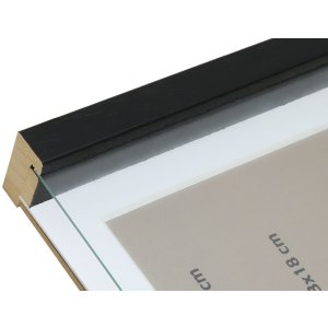 Rámeček na obraz s paspartou z černého dřeva 20,0 x30,0 cm;15,0 x20,0 cm S223K