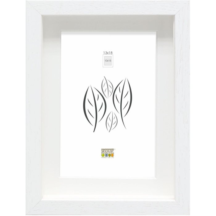 Rám na obraz s paspartou z bílého dřeva 40,0 x50,0 cm;30,0 x40,0 cm S223K