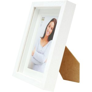 Rám na obraz s paspartou z bílého dřeva 40,0 x50,0 cm;30,0 x40,0 cm S223K