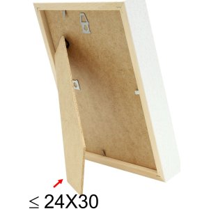 Rám na obraz s paspartou z bílého dřeva 40,0 x50,0 cm;30,0 x40,0 cm S223K