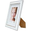 Rám na obraz bílo-hnědé dřevo 20,0 x28,0 cm S221H