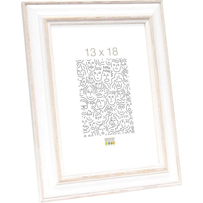 Rám na obraz bílo-béžové dřevo 20,0 x28,0 cm S221H