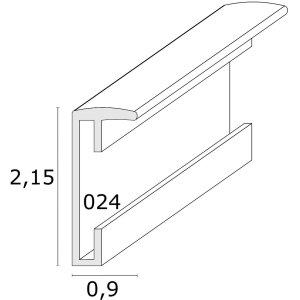 Rámeček na obraz bronzový hliník 70,0 x100,0 cm