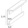 Rámeček na obraz bronzový hliník 70,0 x100,0 cm