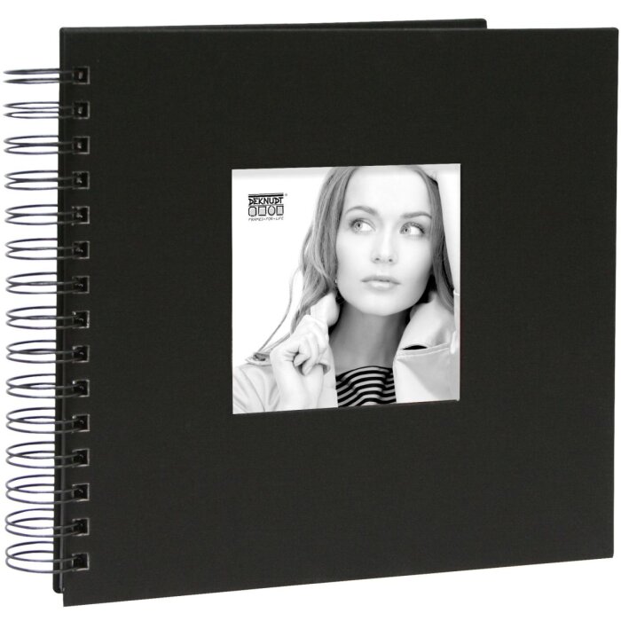Kroužkové fotoalbum černé s plátěným obalem 20,0 x 20,0 cm A66FA