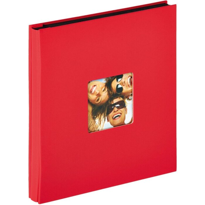 Zasouvací album Walther Fun 400 fotografií 10x15 cm červený čtvercový výřez