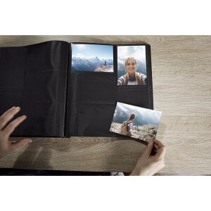 Zasouvací album Walther Fun 400 fotografií 10x15 cm červený čtvercový výřez