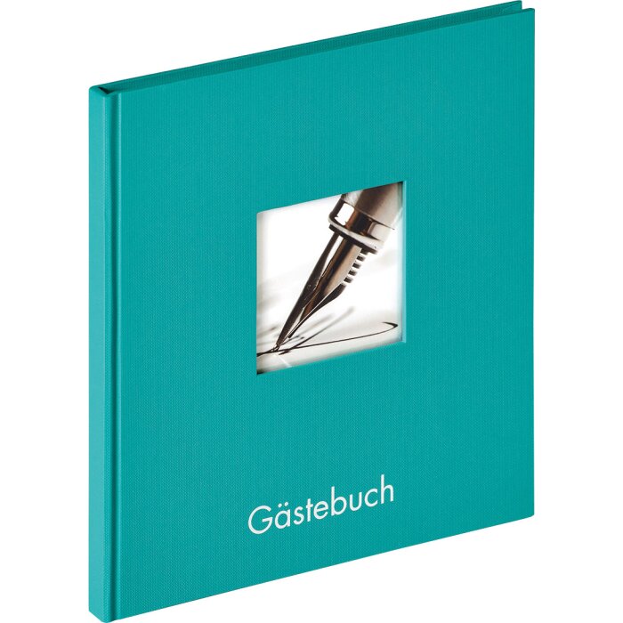 Walther kniha hostů Fun petrol green 23x25 cm 72 bílých stran