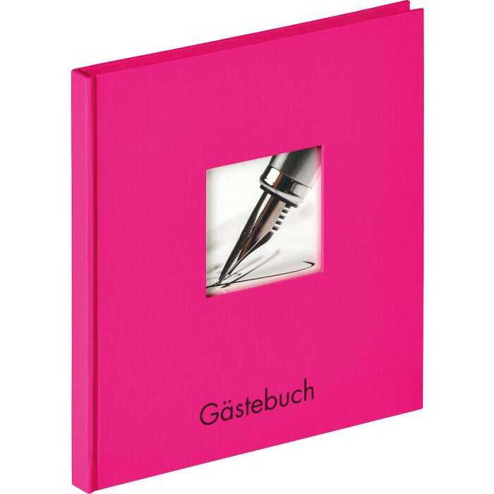 Walther Guestbook Fun pink 23x25 cm 72 bílých stran