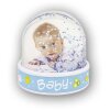 Třpytivá koule baby blue 6,5x6,2 cm
