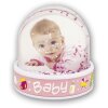 Třpytivá koule baby pink 6,5x6,2 cm