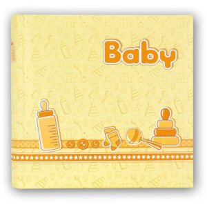 ZEP dětské album Bebe 24x24 cm 40 bílých stran sklo modré růžové žluté