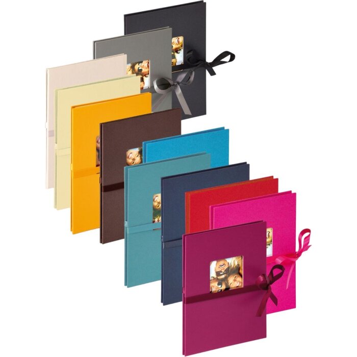 Walther Leporello Fun 12 fotografií 10x15 13x18 cm s černým obalem s mašlí