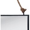 Clayre & Eef 52S093 Nástěnné zrcadlo 50x40 cm Černé obdélníkové zrcadlo z MDF velké