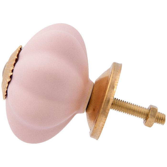 Clayre & Eef 63803 Dveřní knoflík Ø 4 cm Růžová keramika
