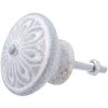 Knoflík na nábytek Clayre & Eef 4x3 cm - kulatý šedý