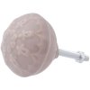 Clayre & Eef 63820 Dveřní klika Ø 4 cm béžová Keramické květiny kulaté