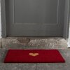 Clayre & Eef MC126 Rohožka na dveře Heart Rubber Coconut 75x45cm červená