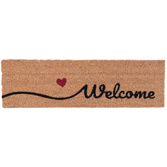 Clayre & Eef MC128 Rohožka Welcome hnědá 75x22x2 cm