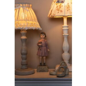 Clayre & Eef 6PR1162 Dekorativní figurka dívka z polyresinu 9x7x24 cm Růžovo-hnědá