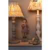 Clayre & Eef 6PR1162 Dekorativní figurka dívka z polyresinu 9x7x24 cm Růžovo-hnědá