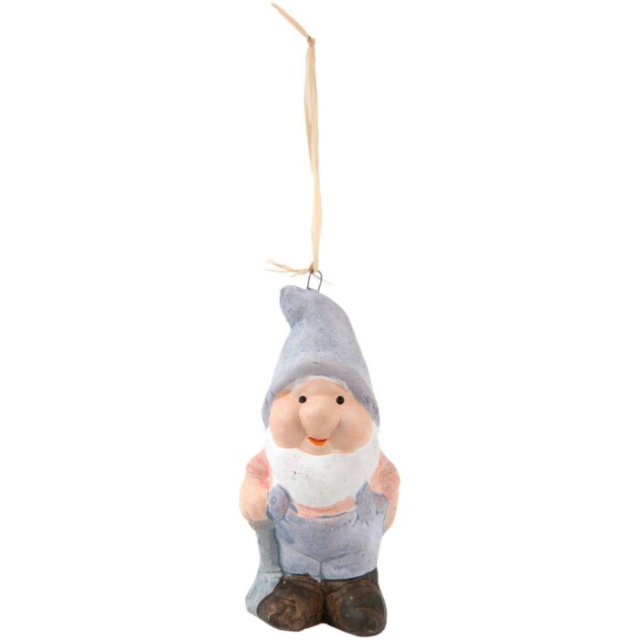Clayre & Eef Dwarf 6TE0101 Přívěsek terakotově šedý 4x3x8 cm