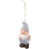 Clayre & Eef Dwarf 6TE0101 Přívěsek terakotově šedý 4x3x8 cm