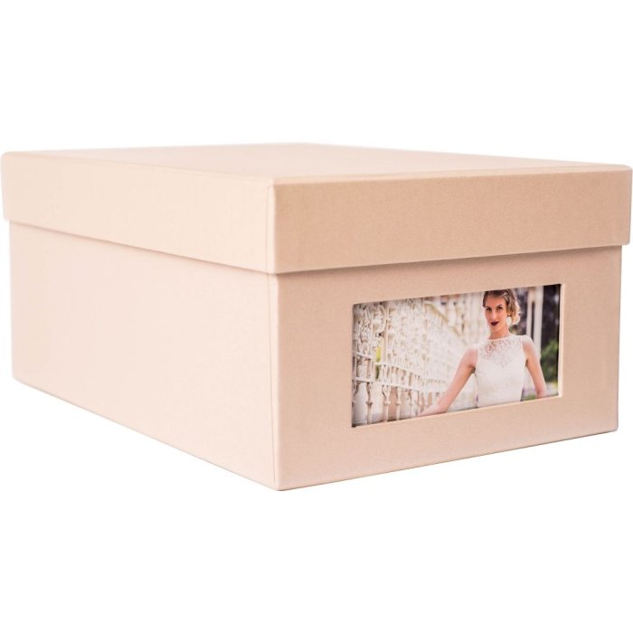 HNFD fotobox Kandra taupe žebrovaný 700 fotografií 10x15 cm