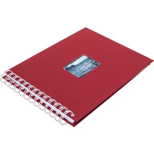HNFD spirálové album BULDANA rosso žebrované 23x17 cm 40 bílých stran