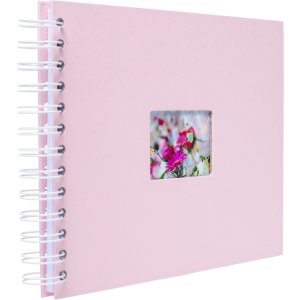 HNFD spirálové album BULDANA flamingo žebrované 23x17 cm 40 bílých stran