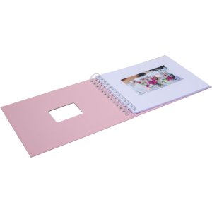 HNFD spirálové album BULDANA flamingo žebrované 23x17 cm 40 bílých stran
