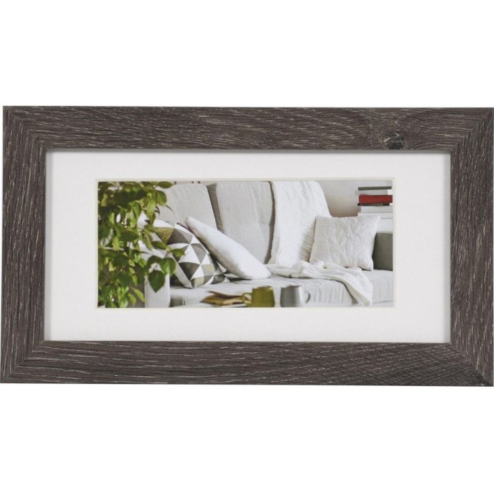 Rám na obrázky Henzo Modern 10x20 cm tmavě šedý s paspartou 7x15 cm