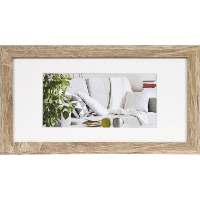 Henzo rám na obrazy Modern 15x30 cm středně hnědý s paspartou 10x20 cm