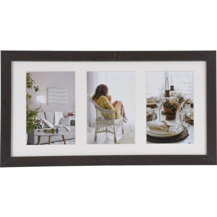 Fotogalerie Moderní 20x40 cm tmavě hnědá 3 fotografie 10x15 cm