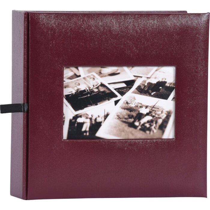 Henzo slip-in album Edition 200 fotografií 10x15 cm červený koženkový obal s okénkem