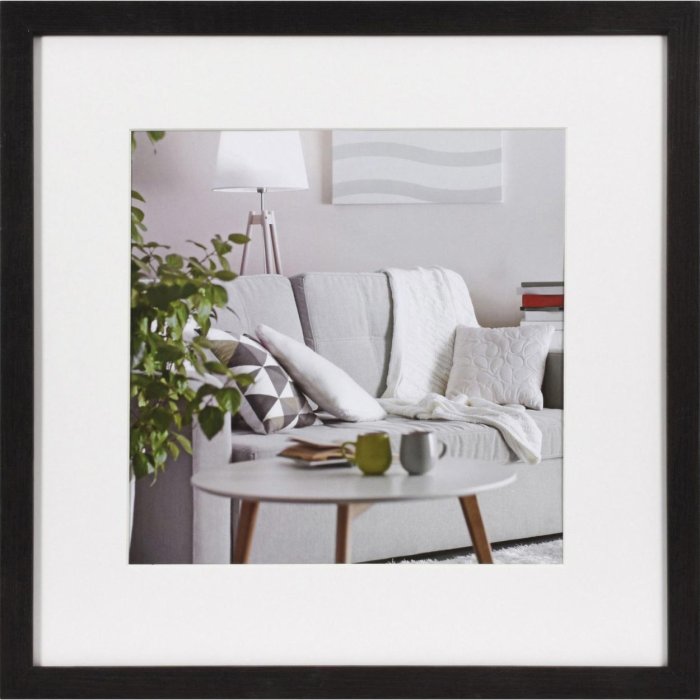 Moderní obrazový rám 40x40 cm tmavě hnědý