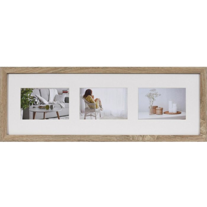 Henzo Fotogalerie Moderní 20x60 cm středně hnědá 3 fotografie 10x15 cm