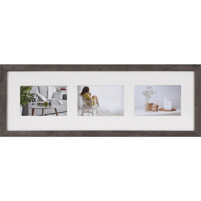 Henzo Fotogalerie Moderní 20x60 cm tmavě šedá 3 fotografie 10x15 cm