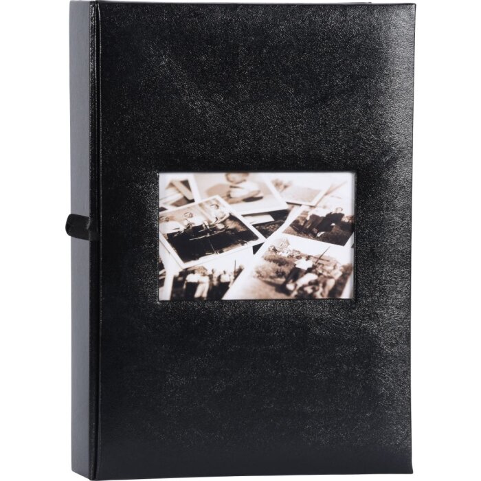 Henzo slip-in album Edice 300 fotografií 10x15 cm černé koženkové okno