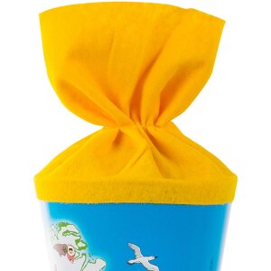 Goldbuch Školní taška 35 cm s motivem světové mapy, barevně žlutá