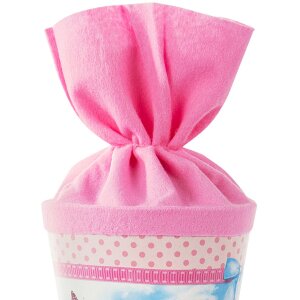 Goldbuch Knížka na školu s koňskou trávou 35 cm, růžový vlněný uzávěr