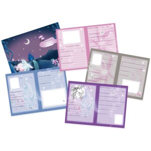 Goldbuch Knižka přátel A5 s motivem jednorožce, laminovaná a dlouhodobě udržitelná